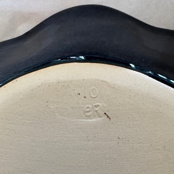 Scalloped Edge Pavlo Pottery Hand Handcrafted Platter From Rockton Ontario - Picture 4 of 6